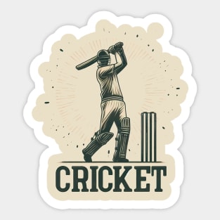 Cricket Player Sticker